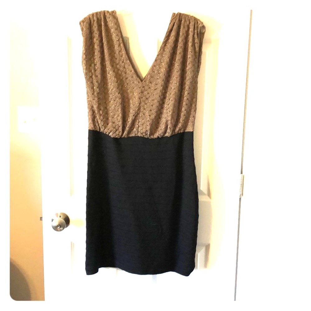 Mini dress with sparkle top